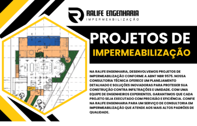 A impermeabilização é um dos pilares mais importantes da construção civil, garantindo durabilidade, segurança e economia ao longo da vida útil das edificações. Com 15 anos de experiência no mercado, a Ralife Engenharia se destaca como referência na elaboração de projetos personalizados de impermeabilização que atendem às mais diversas necessidades de obras, sempre com foco em excelência e conformidade técnica.